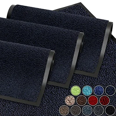 Abbildung von GadHome Fußmatte Blau 90x120 cmEingangstürmatte wasserdicht waschbar strapazierfähiger Schmutzfänger Rutschfester Schmutzfängerfußmatte für Haustür, Flur, Eingang, Küche, Schlafzimmer
