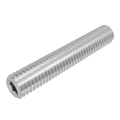 Abbildung von SECCARO Gewindestift mit Kegelkuppe M6 x 35 mm, Edelstahl V2A VA A2, DIN 913 / ISO 4026, Innensechskant, 20 Stück