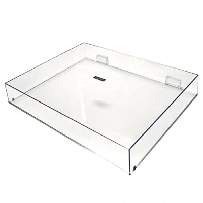 Abbildung von Reloop RP 1000/2000/4000 Abdeckhaube Klappbarer Acryl Plattenspieler Staub und Schmutzschutz, passgenau für Modelle, (transparent), 44.2 x 34.8 6.86 cm
