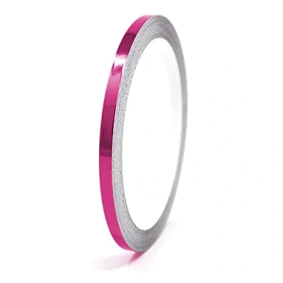 Abbildung von 8,5 Meter Glanz Zierstreifen Auto Motorrad Boot Modellbau Silber Chrom Finest Folia Dekorstreifen Seitenstreifen Klebestreifen (Chrom Pink, 5mm Breite)