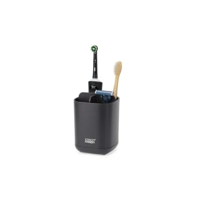 Abbildung von Joseph Easy Store Zahnbürstenhalter Caddy, Aufbewahrung im Badezimmer, klein, Mattschwarz