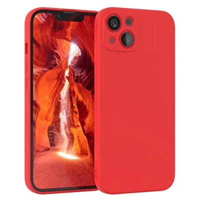 Abbildung von EAZY Case Silikonhülle für iPhone 13 Hülle Silikon Rot weich stoßfeste Handyhülle Schutzhülle mit Kameraschutz Dünn Premium Schutz Cover TPU Phone Bumper in