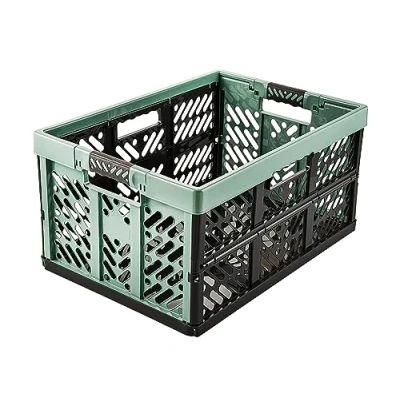 Abbildung von keeeper Stabile Profi Klappbox mit Soft Touch Griffen, 54 x 37 28 cm, 45 l, Ben, Nordic Green