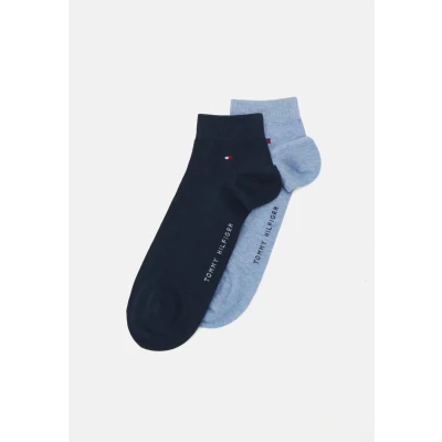 Abbildung von Tommy Hilfiger MEN Quarter 2 PACK Socken, Herren, Größe: 39 42, Light blue melange