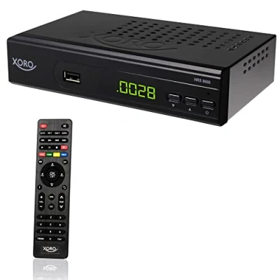 Abbildung von XORO HRS 8660 Digitaler Satellitenreceiver, Astra 19.2 Senderliste vorprogrammiert, PVR Ready, Timeshift, USB Mediaplayer, LED Display, einfache Installation
