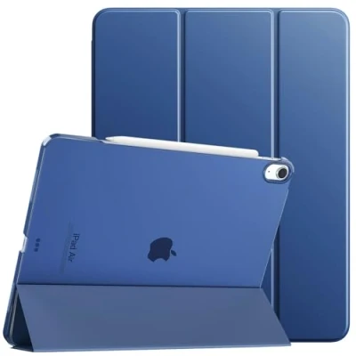 Abbildung von TiMOVO für iPad Air 13 Zoll Hülle M2 2024, Schlanke 13&quot; (M2), Unterstützt Touch ID, Auto Schlaf/Aufwach Schutzhülle mit Transluzent Rückhülle, Hülle, Marineblau