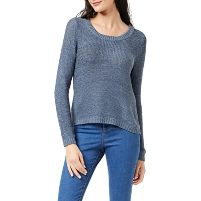 Abbildung von ONLY Damen Onlgeena Xo L/S KNT Noos Pullover,Blau (Vintage Indigo),34 (Herstellergröße: XS)