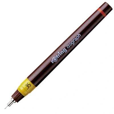 Abbildung von rOtring Isograph technischer Zeichenstift 0,35 mm nachfüllbare Fineliner