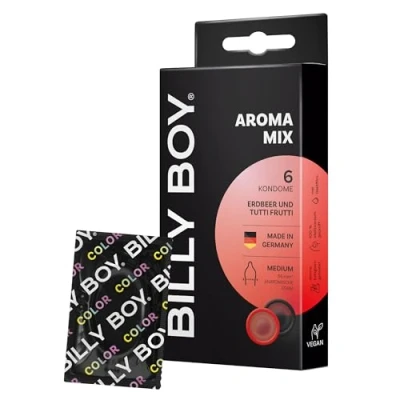 Abbildung von BILLY BOY Kondome Aroma Mix 6er 56 mm Fruchtig aromatisierte, breitere (1x6 Stück)