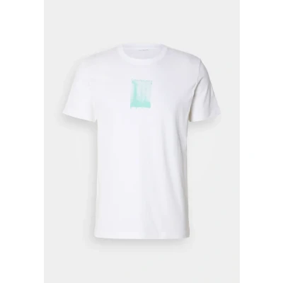 Abbildung von Calvin Klein Jeans Brush Stroke Graphic TEE Tshirt print, Herren, Größe: Medium, Bright white