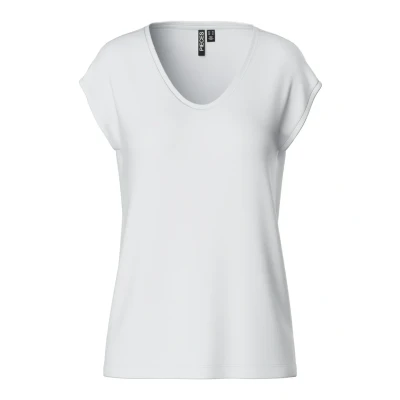 Abbildung von PIECES Damen Pcbillo Tee Solid Noos Bc, Bright White,M