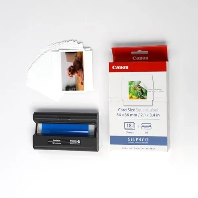 Abbildung von Canon KC 18 IS 5 x 5cm Sticker Papier für Selphy Drucker