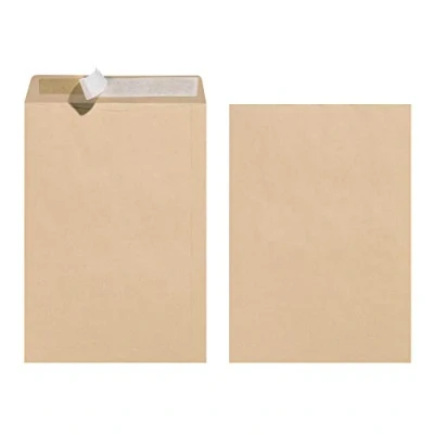 Abbildung von Herlitz Versandtasche C4 90 g Haftklebend, Recyclingpapier, blauer Engel, 10 er Packung, eingeschweißt, braun