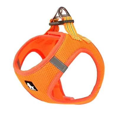 Abbildung von True Love Hundegeschirr, weiches Air Mesh, verstellbar, reflektierend, für kleine und mittelgroße Rassen, Größe XS, Orange