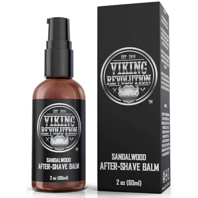 Abbildung von Viking Revolution Luxuriöser Premium After Shave Balsam für Männer Beruhigt &amp; Spendet dem Gesicht Kein Rasurbrand ein Seidenweiches Ergebnis Sandelholz