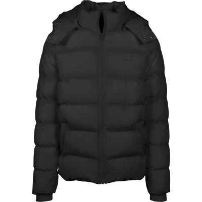 Abbildung von Urban Classics Hooded Puffer Winterjacke für Kinder, Größe: 146/152, Black
