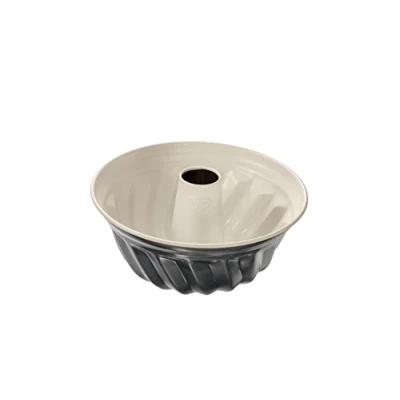 Abbildung von Dr. Oetker Gugelhupfform Ø 22 cm BACK TREND, Backform für Gugelhupf, runde Bundform aus Stahl mit keramisch verstärkter Antihaft Beschichtung (Farbe: creme/anthrazit), Menge: 1 Stück
