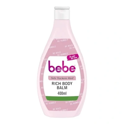 Abbildung von Bebe Rich Body Balm (400 ml), schnell einziehende Bodylotion mit Sheabutter &amp; Bienenwachs für sehr trockene Haut, sanft duftend Feuchtigkeit spendend