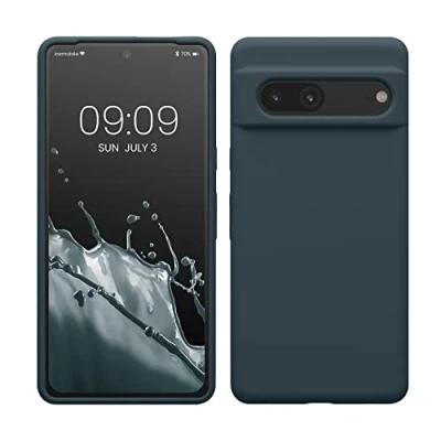 Abbildung von kwmobile Handyhülle für Google Pixel 7 Hülle, Case Hülle Silikon kabelloses Laden Dunkler Schiefer