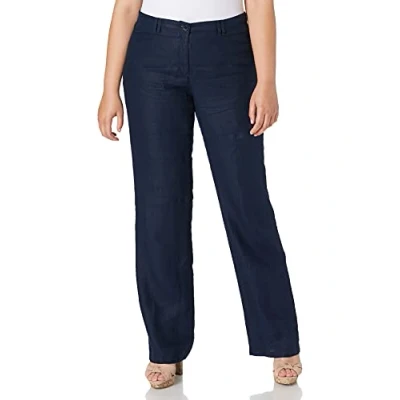 Abbildung von Brax Damen Style Farina Pure Linen Hose Navy 34W / 32L