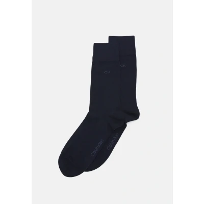 Abbildung von Calvin Klein Casual Flat Knit Cotton Men&#039;s Crew Socks 2 pack