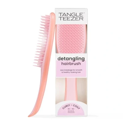 Abbildung von Tangle Teezer Die natürlich lockige Wet Detangler Haarbürste für 3 C bis 4 Haar, reduziert Kräuseln, Mango &amp; Pink