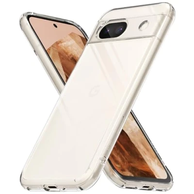 Abbildung von Ringke Fusion Case Kompatibel mit Google Pixel 8a Hülle, Kratzfest Harte Rückseite Anti Gelb Transparente Handyhülle für (2024) Clear