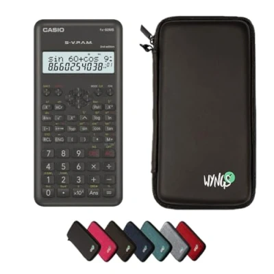 Abbildung von Casio fx 82MS 2nd Edition inklusive Schutztasche von WYNGS in Schwarz Basic Set