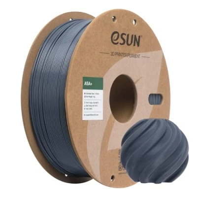 Abbildung von eSUN ASA+ Filament 1.75mm, Wetterbeständiges 3D Drucker Filament, 1KG Spule (2.2 LBS) Druck Materialien für Drucker, Grau