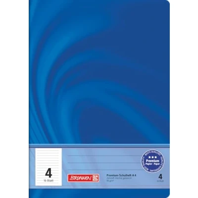 Abbildung von BRUNNEN Schulheft Premium Vivendi A4, Lineatur 4, 16 Blatt, blau