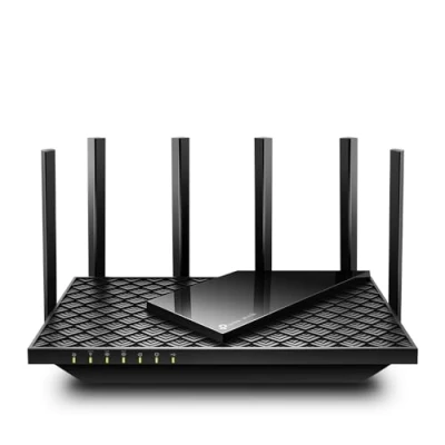Abbildung von TP Link Archer AXE75 Wi Fi 6E WLAN Router (5400 Mbit/s Tri Band, 4 x Gigabit LAN Ports, 1 USB 3.0 Port, WPA3, HomeCare,kompatibel mit Alexa, Tether APP), schwarz