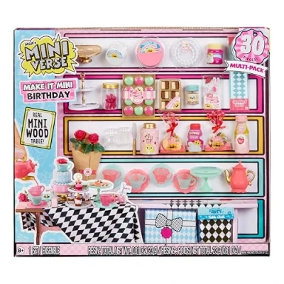 Abbildung von MGA&#039;s Miniverse Make It Mini Birthday Multipack Sammlerstücke, Basteln, Harz Spielset, Nachbildungen, Neuheit, Partygeschenke, Pinata, für Sammler &amp; Kinder ab 8 Jahren, Nicht ESSBAR