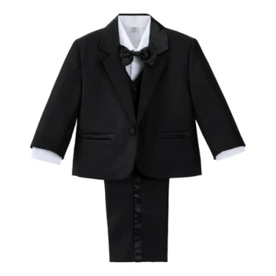 Abbildung von Lito Angels Baby Anzug Jungen Hochzeit, 5 Teiliges Set (Sakko, Weste, Hemd, Hose &amp; Krawatte), Schwarz, Größe 6 Monate 68 (Tag Nummer 6M)