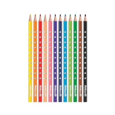 Abbildung von Pelikan Buntstifte Set Silverino 12 teilig, dreieckig für Kinder und Erwachsene, Farben