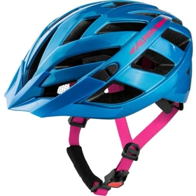 Abbildung von ALPINA PANOMA Reflektierender &amp; Optimal Belüfteter Fahrradhelm Mit Fliegennetz Nachrüstbarem LED Für Erwachsene, True Blue pink Gloss, M (56 59 cm)