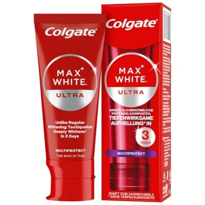 Abbildung von Colgate Zahnpasta Max White Ultra Multi Protect 50ml Zahncreme für weißere Zähne &amp; langanhaltende Frische
