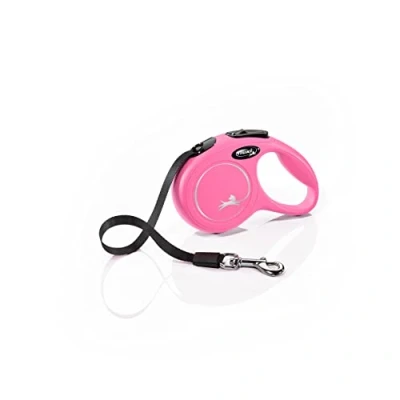 Abbildung von flexi® Classic XS Gurt 3 m pink, Roll Leine für Hunde bis 12 kg