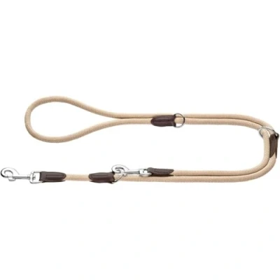 Abbildung von HUNTER Freestyle Verstellbare Führleine für Hunde, robust, wetterfest, 0,8/200 cm, beige