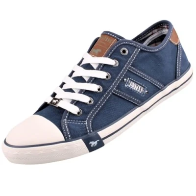 Abbildung von MUSTANG Herren Canvas Sneaker Blau (Jeansblau), Schuhgröße:EUR 43