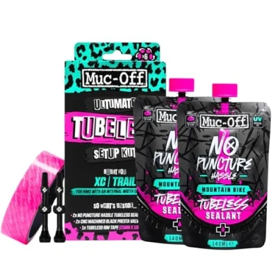 Abbildung von Muc Off Ultimate Tubeless Kit Setup Für Ready Fahrräder, X Country Enthält Felgenband, Fahrrad Flickzeug, Ventile und Reifendichtmittel