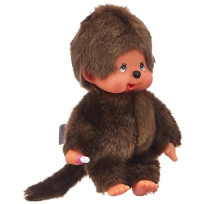 Abbildung von BANDAI Monchhichi Kuscheltier Original Ikonisches Affenkuscheltier der 80er Jahre, Superweiches 20 cm für Kinder Spielzeug ab 2 Jahren 84637