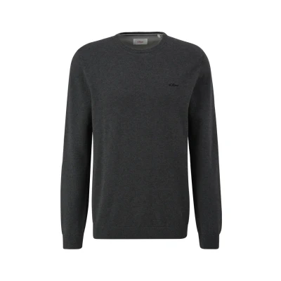 Abbildung von s.Oliver Strickpullover, Herren, Größe: Medium, Dunkelgrau