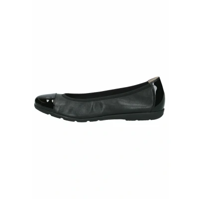 Abbildung von CAPRICE Damen Ballerinas aus Leder mit Lack, Schwarz (Black Comb), 38 EU