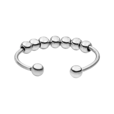 Abbildung von Purelei® Shade Anxiety Ring (Silber) Wasserfester Damenring aus langlebigem Edelstahl Verstellbare Ringe von Größe 60 bis 66 Modeschmuck für deinen individuellen Look