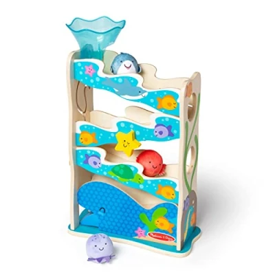 Abbildung von Melissa &amp; Doug Rollables Ozeanrutsche, Holzspielzeug für Kleinkinder, Entwicklungsspie, Lernspielzeug, ab 1 jahr, Geschenk Baby Jungen Mädchen, FSC zertifizierte Materialien