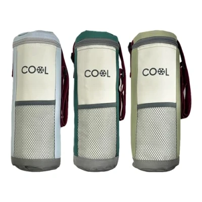 Abbildung von Kühltasche für Flaschen, Flaschenkühltasche bis 1,5 l, 12x32 cm, Kühlbox, Kühlbeutel mit verstellbarem Schulterriemen kleine Drinks, Kühlbox Outdoor, Reisen, als 3er Set