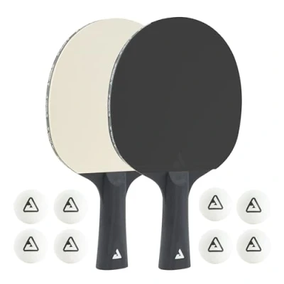 Abbildung von JOOLA 54817 Tischtennis Set COLORATO Bestehend aus 2 Tischtennisschläger 8 Tischtennisbälle Ideal für Familien und Freizeitsport, Black&amp;White, Einheitsgröße
