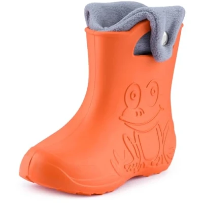 Abbildung von Ladeheid Gummistiefel Kinder EVA federleichte Regenschuhe für Jungen und Mädchen LA CA 10 (Orange (151c), 24/25 EU)