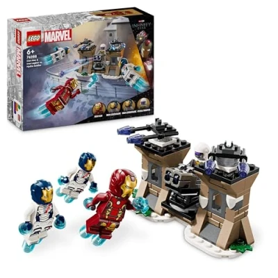 Abbildung von LEGO Marvel Iron Man &amp; Legion vs. Hydra Soldat, Avengers Bauspielzeug, kreatives Spielset für Kinder und Superheldenfans, Geschenk Jungen Mädchen ab 6 Jahren 76288