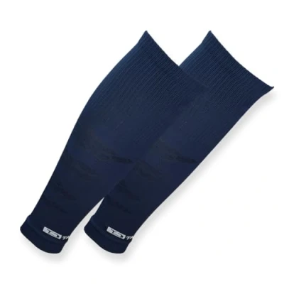 Abbildung von Tapedesign &quot;TUBES PRO 1 Paar Fußball Stutzen (ohne Socken) Navy für Damen, Herren &amp; Kinder Fussball Sleeves Schienbeinschoner Knie lang Strümpfe (One Size)